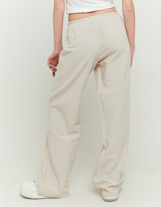 TALLY WEiJL, Pantaloni Wide Leg Beige in Lino for Women
