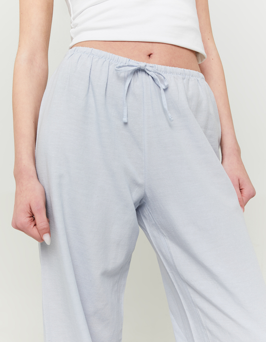 TALLY WEiJL, Pantalon Wide Leg Bleu Clair en Lin for Women
