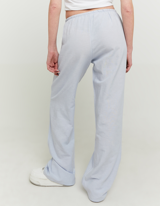 TALLY WEiJL, Pantalon Wide Leg Bleu Clair en Lin for Women