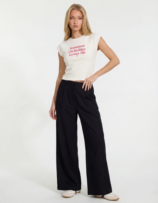 TALLY WEiJL, Black Wide Leg Trousers for Women