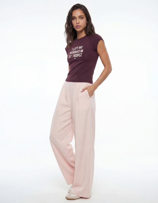TALLY WEiJL, Pantalone Wide Leg Rosa for Women