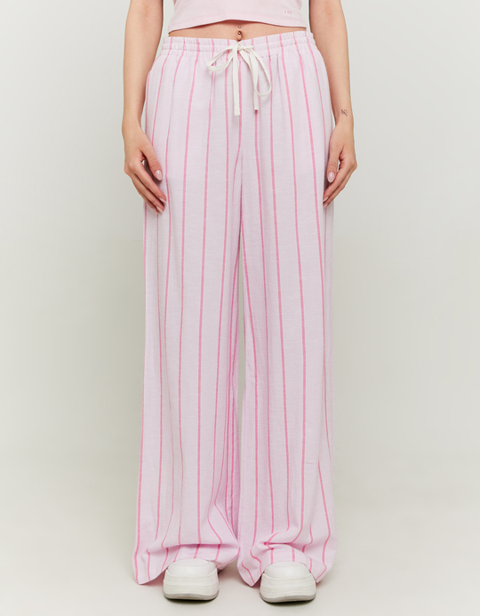 TALLY WEiJL, Striped Wide Leg Linen Trousers for Women