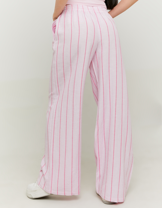 TALLY WEiJL, Striped Wide Leg Linen Trousers for Women