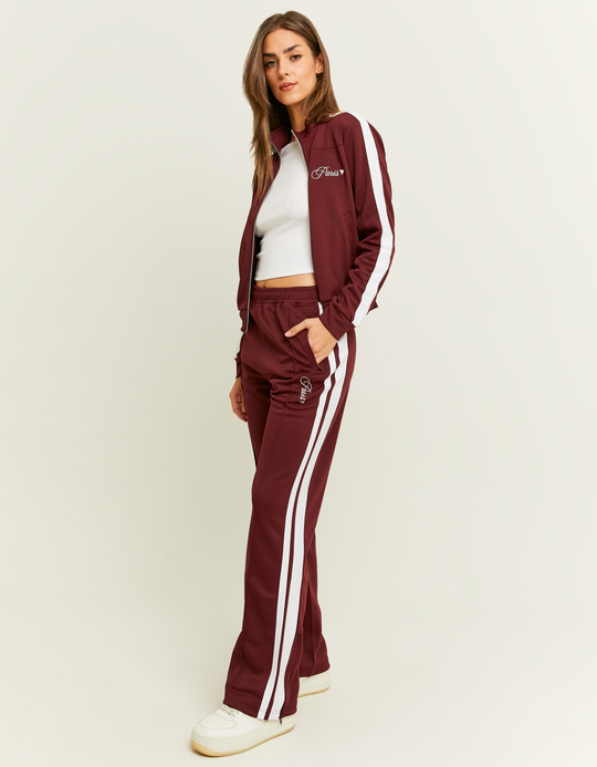 TALLY WEiJL, Red Straight Leg Sweatpants with Band Detail for Women
