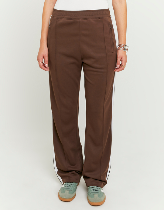 TALLY WEiJL, Braune lockere Jogginghose mit Streifen for Women