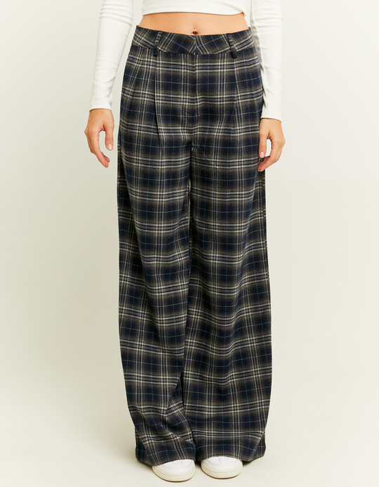 TALLY WEiJL, Pantaloni Wide Leg a Quadri for Women