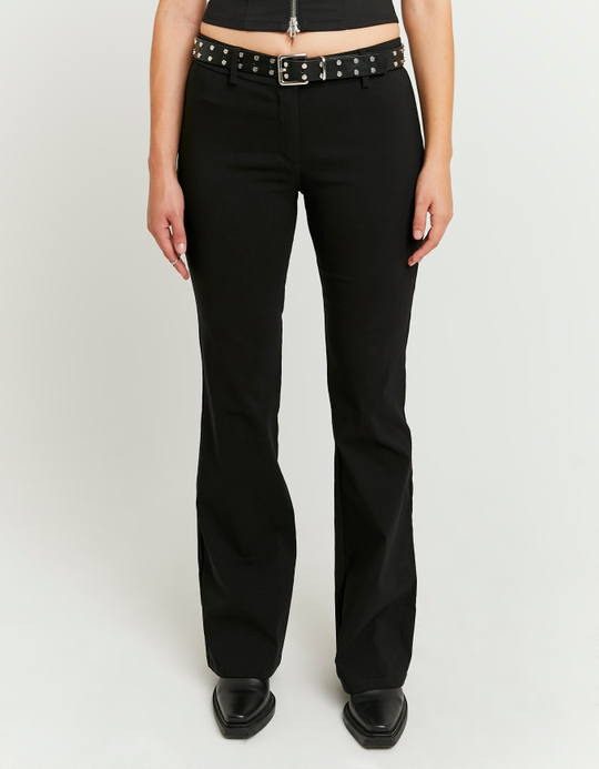 TALLY WEiJL, Pantaloni Neri Eleganti a Zampa for Women