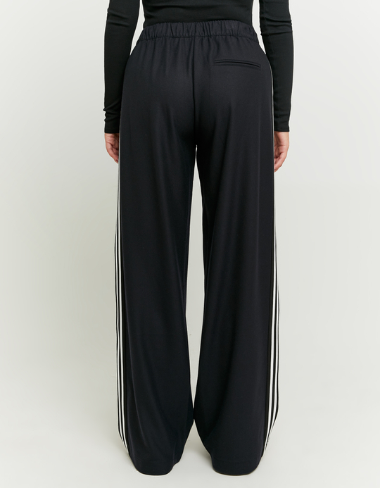 TALLY WEiJL, Black Tailoring Wide Leg Trousers with Side Bands for Women