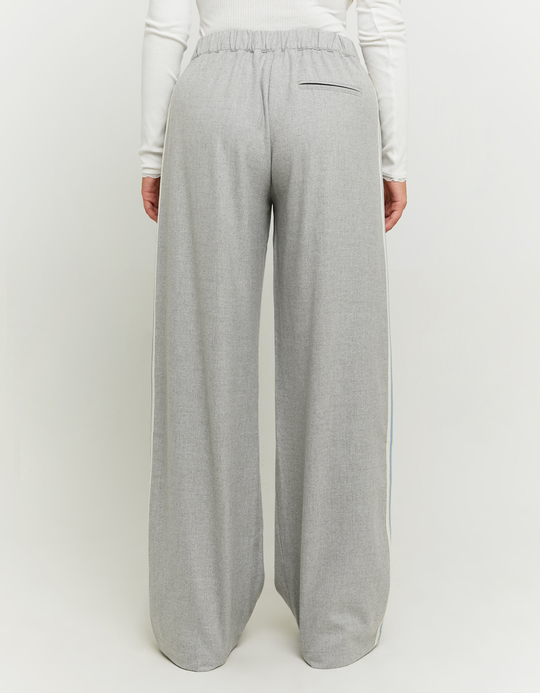 TALLY WEiJL, Graue Tailoring Wide Leg Hose mit seitlichen Streifen for Women