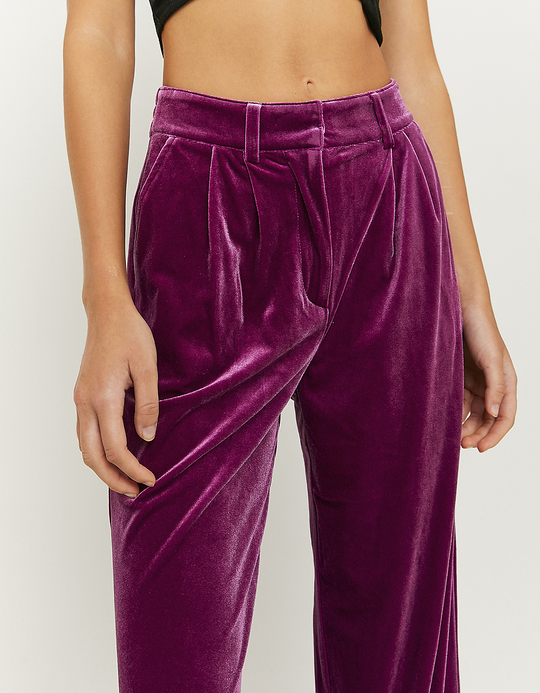 TALLY WEiJL, Pantalon Jambe Large en Velours Violet for Women