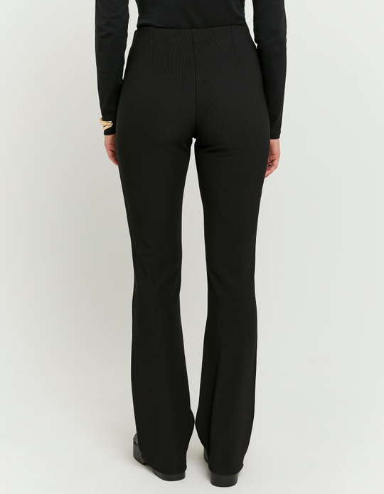 TALLY WEiJL, Black Flare Mid Waist Trousers for Women