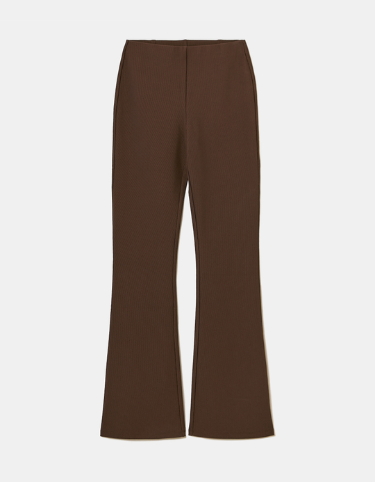 TALLY WEiJL, Braune Flare-Hose mit mittlerer Taille for Women
