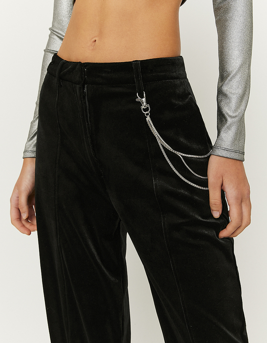 TALLY WEiJL, Pantalon Slouchy en Velours Noir for Women