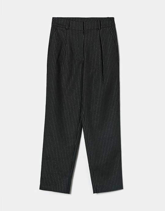 TALLY WEiJL, Pantaloni neri con strisce glitterate for Women