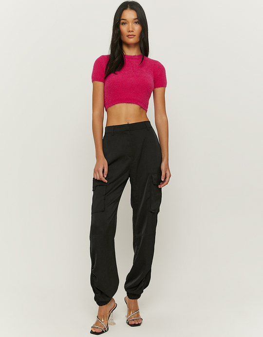 TALLY WEiJL, Schwarze High Waist Cargo-Hose for Women