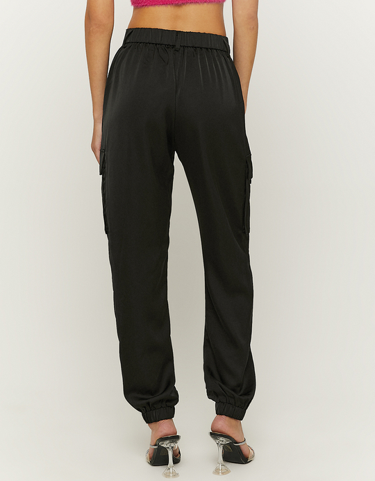 TALLY WEiJL, Schwarze High Waist Cargo-Hose for Women