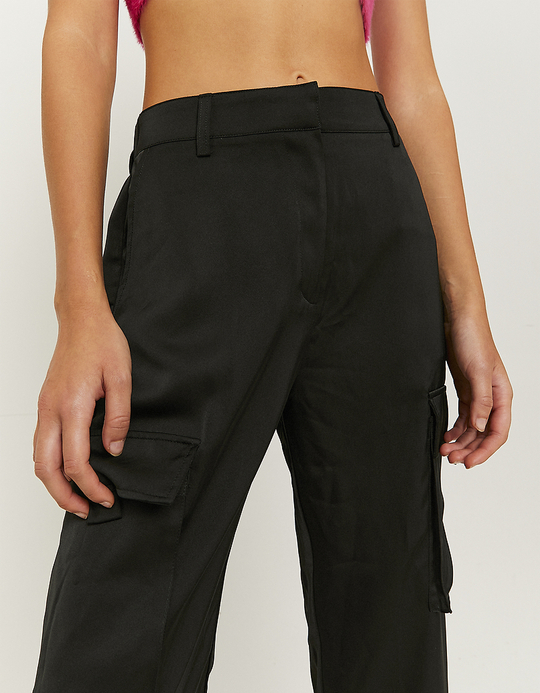 TALLY WEiJL, Pantalon Cargo Taille Haute Noir for Women