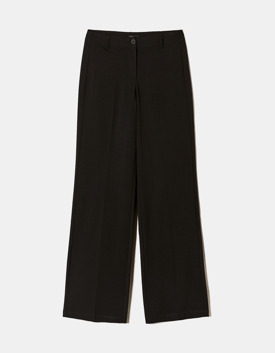 TALLY WEiJL, Pantalon Droit Noir Taille Mi-Haute for Women