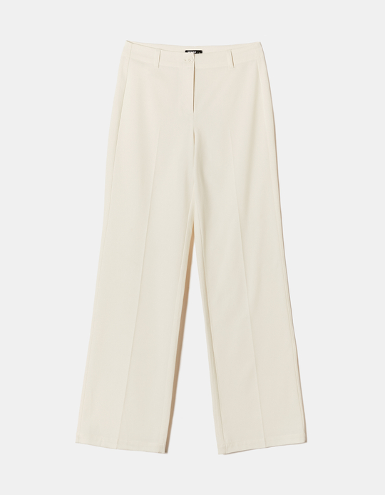 TALLY WEiJL, Pantalon Droit Blanc Taille Mi-Haute for Women
