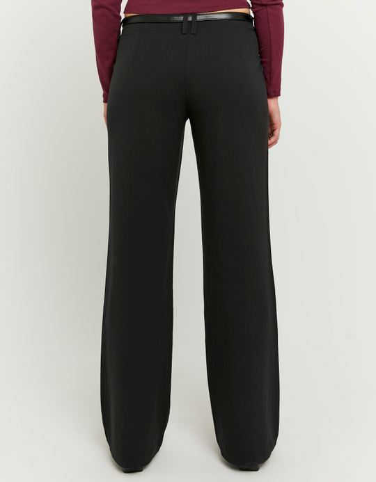 TALLY WEiJL, Black Straight Mid Waist Trousers for Women