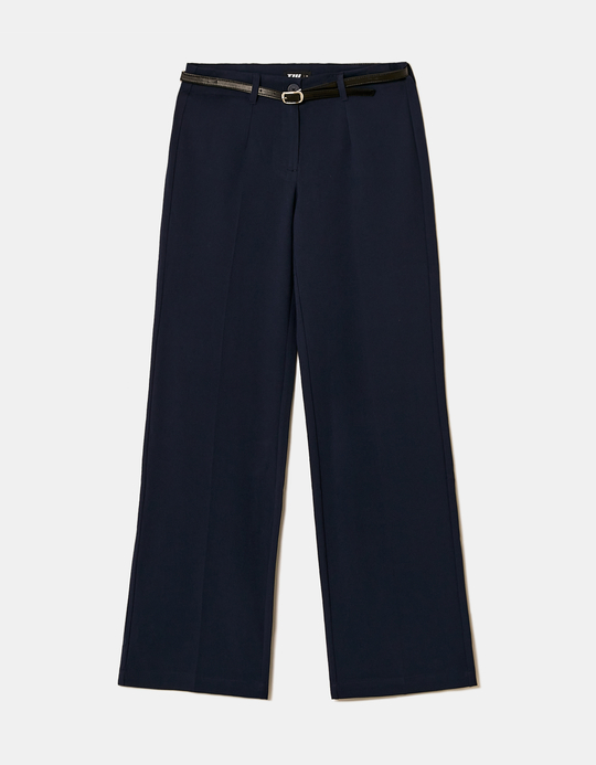 TALLY WEiJL, Blaue gerade Hose mit mittlerer Taille for Women