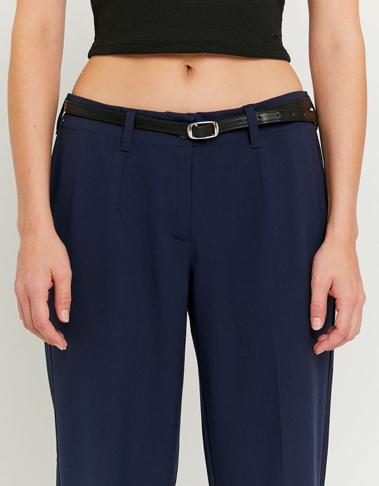TALLY WEiJL, Blaue gerade Hose mit mittlerer Taille for Women