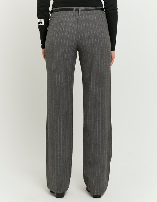 TALLY WEiJL, Grey Straight Mid Waist Trousers for Women