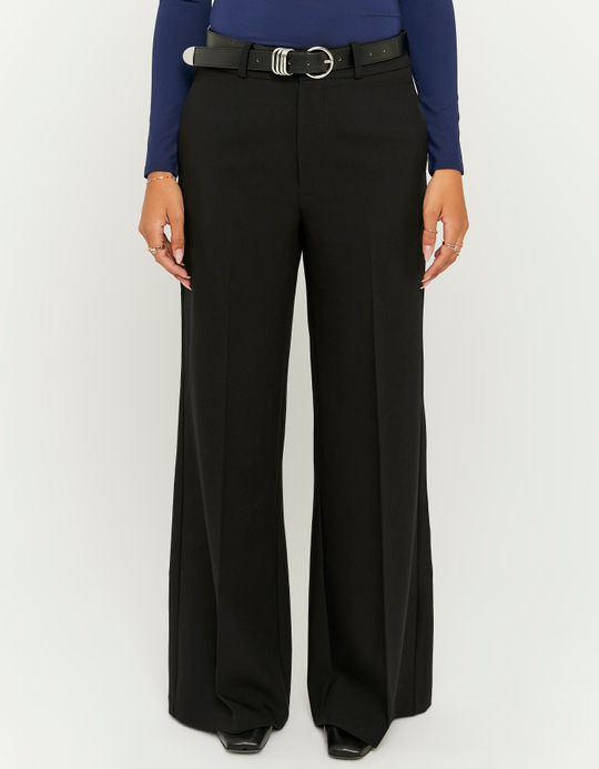 TALLY WEiJL, Black Wide Leg Trouser with Belt for Women