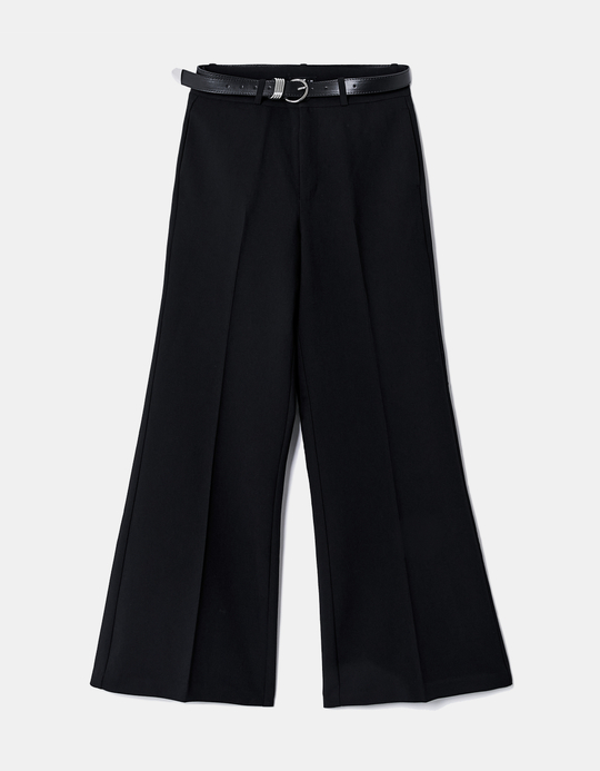 TALLY WEiJL, Black Wide Leg Trouser with Belt for Women