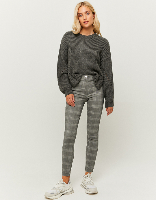 TALLY WEiJL, Grey High Waist Skinny Hose for Women