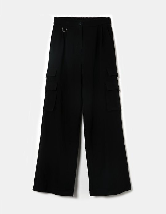 TALLY WEiJL, Pantalon Cargo Large Noir for Women