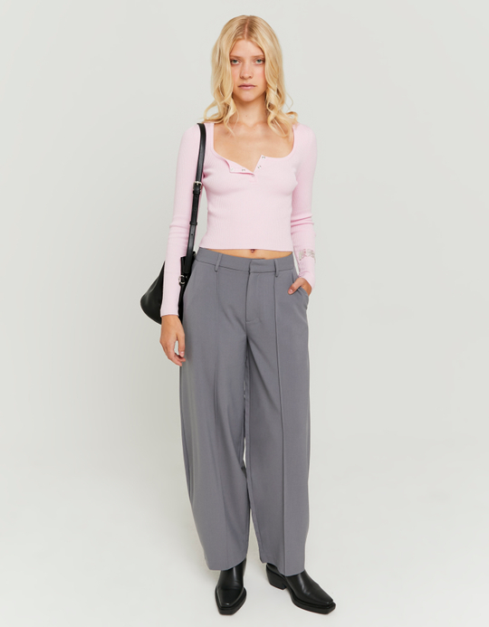 TALLY WEiJL, Grey Balloon Tailoring Trousers for Women