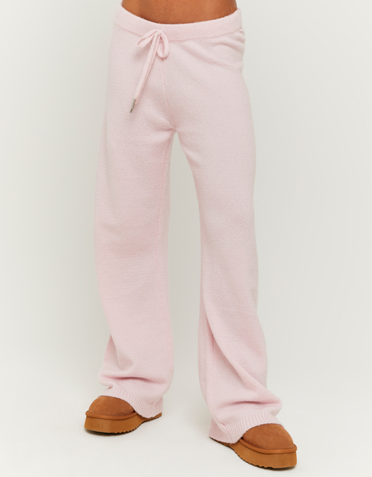 TALLY WEiJL, Gestrickte pinke Flare Hose for Women