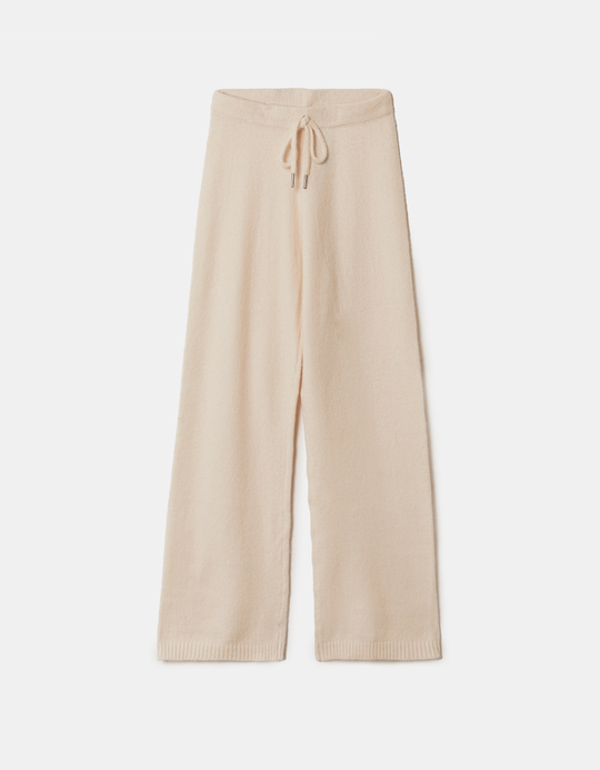 TALLY WEiJL, Pantalon Flare Blanc en Maille for Women