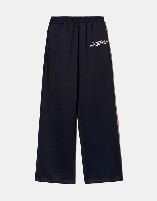 TALLY WEiJL, Blue Embroidered Wide Leg Joggers for Women