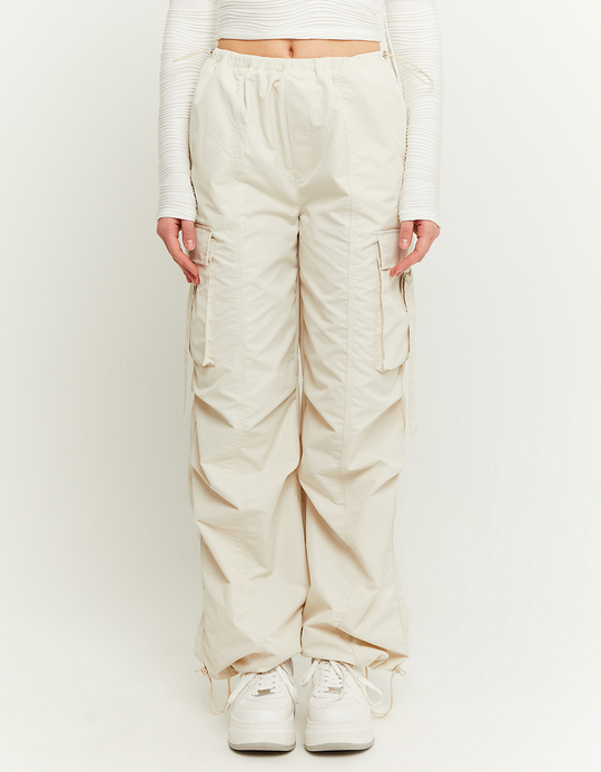 TALLY WEiJL, Pantaloni Cargo Parachute Beige for Women