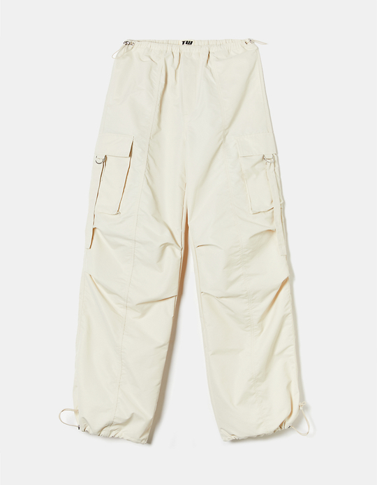TALLY WEiJL, Pantalon cargo parachute beige for Women