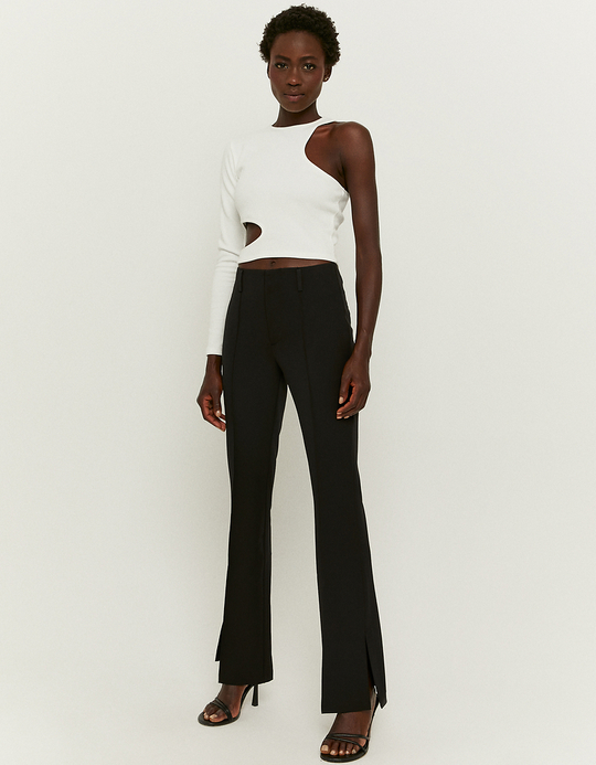 TALLY WEiJL, Pantalon Taille Haute Flare Noir for Women
