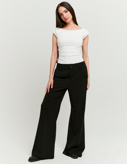 TALLY WEiJL, Schwarze Wide Leg Stoffhose for Women