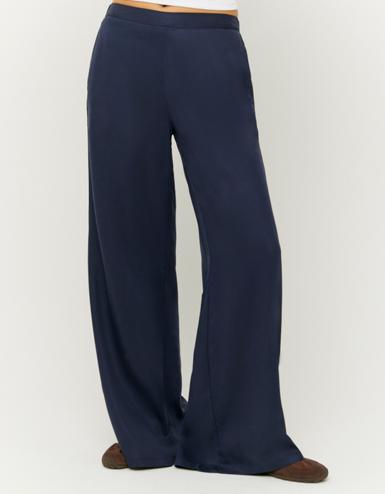 TALLY WEiJL, Blue Mid Waist Straight Trousers for Women