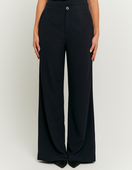 TALLY WEiJL, Pantaloni Blu Eleganti a Vita Bassa e Gamba Larga for Women