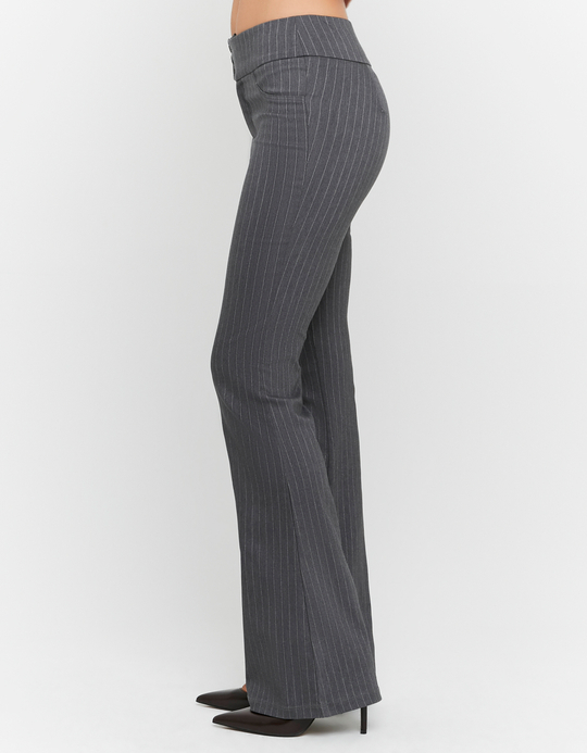 TALLY WEiJL, Graue Gestreifte Flare Hose for Women