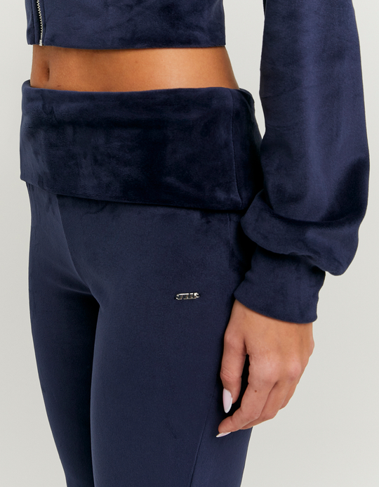 TALLY WEiJL, Blue Velvet Mid Waist Jogger for Women