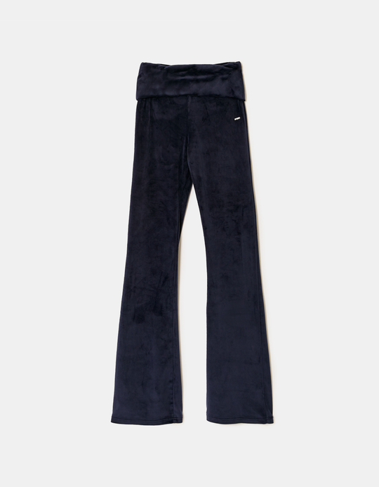 TALLY WEiJL, Blue Velvet Mid Waist Jogger for Women