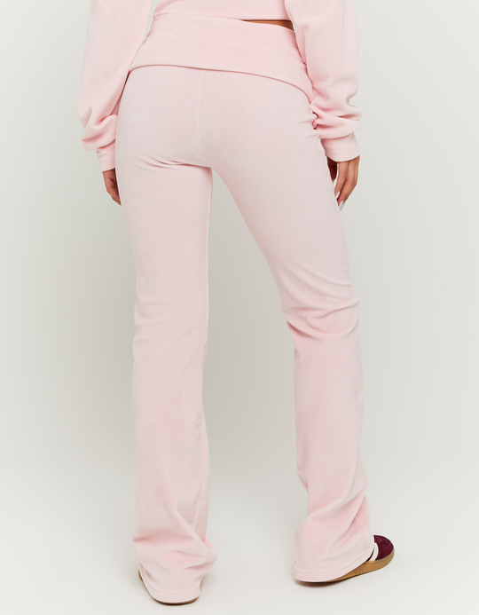 TALLY WEiJL, Pink Velvet Mid Waist Jogger for Women