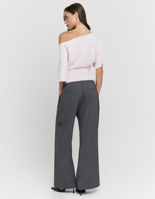 TALLY WEiJL, Pantaloni Grigi a Gamba Dritta for Women