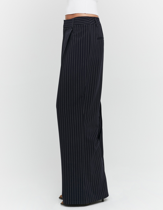TALLY WEiJL, Pantaloni Blu a Righe a Gamba Dritta for Women