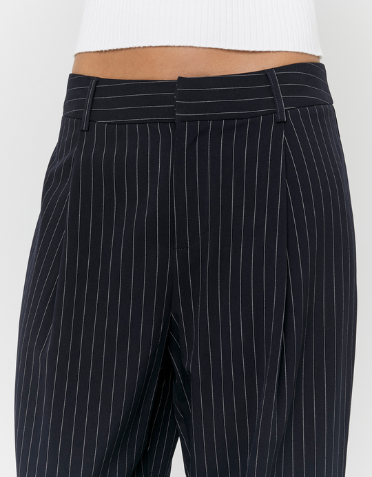 TALLY WEiJL, Pantaloni Blu a Righe a Gamba Dritta for Women