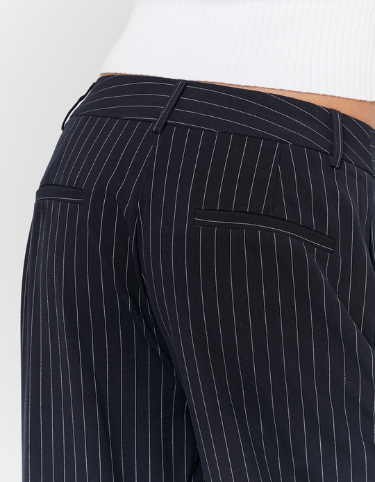 TALLY WEiJL, Pantaloni Blu a Righe a Gamba Dritta for Women