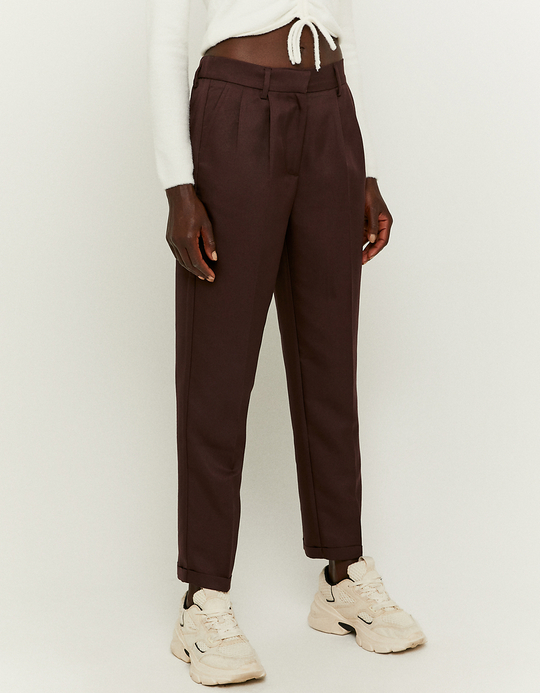 TALLY WEiJL, Pantalon Droit Taille Haute Brun for Women
